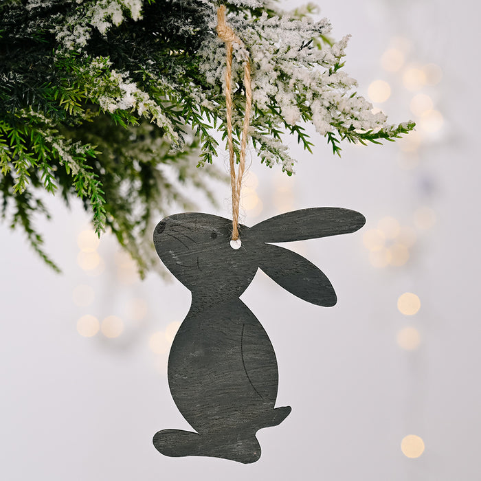 Wholesale Decorative Easter Wooden Rabbit Solid Color MOQ≥2 JDC-DCN-HB007
