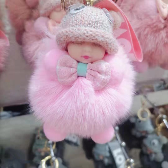 Wholesale Hairball Sleeping Doll Plush Keychain MOQ≥2 JDC-KC-HGuan001