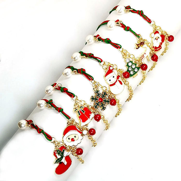 Wholesale Bracelet Alloy Christmas Tree Elk Bracelet MOQ≥2 JDC-BT-HaoL025