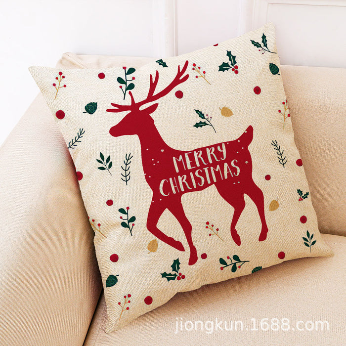 Camina de almohada al por mayor Colección de Navidad Lino de algodón JDC-PW-JIONGKUN006