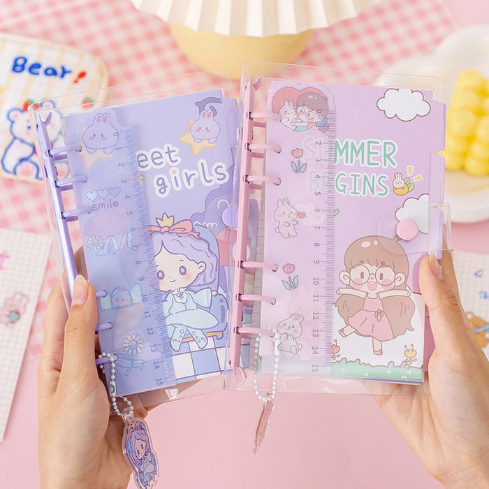 Wholesale notebook PU hand book girl heart MOQ≥2 JDC-NK-XuF002