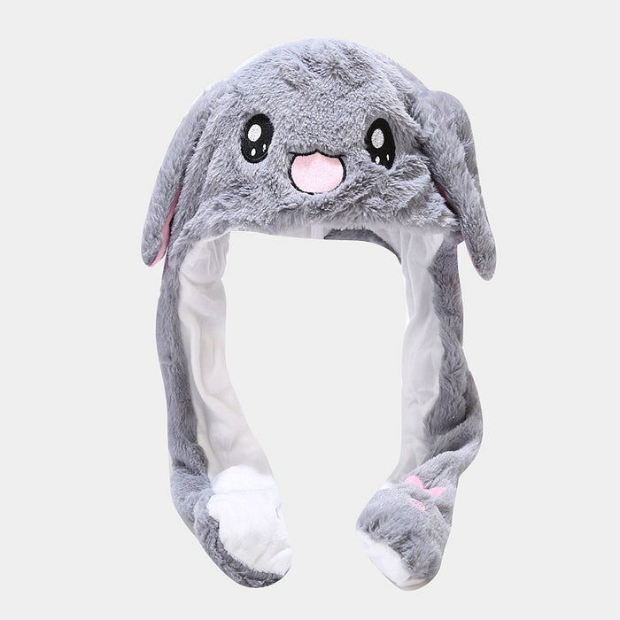 Wholesale Hat Plush Cute Cartoon Airbag Cap That Moves with A Pinch of The Ears MOQ≥2 JDC-FH-LvYi045