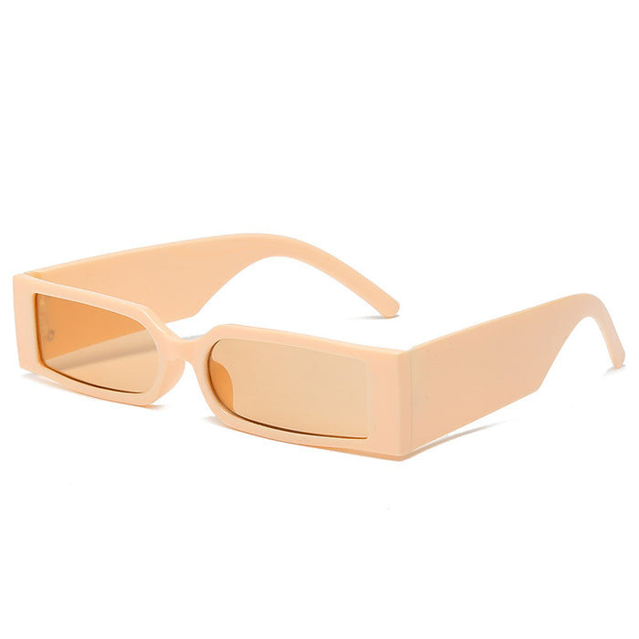 Wholesale Colorful Hip Hop Sunglasses Small Square Glasses Wide Legs JDC-SG-FeiW001