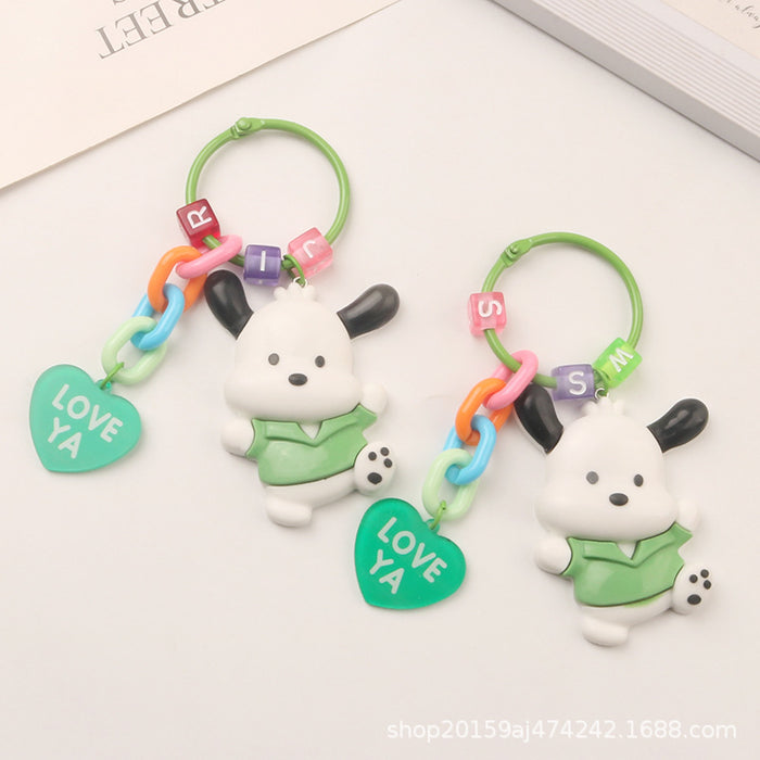 Wholesale Keychains Acrylic Cute Cartoon Puppy MOQ≥2 JDC-KC-YiHan039