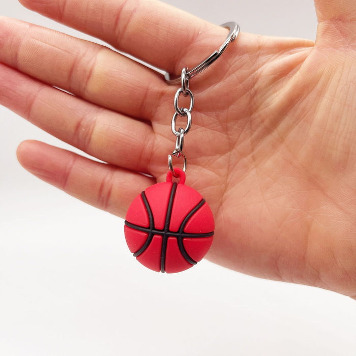 Wholesale Keychains For Backpacks PVC Football Key Chain Basketball Tennis Rugby MOQ≥5 JDC-KC-YY020
