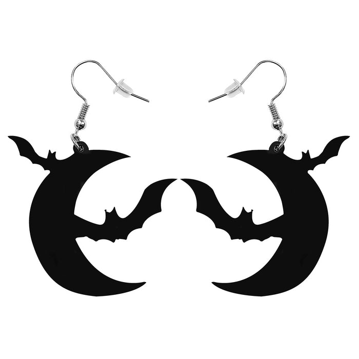Wholesale Earrings Acrylic Halloween Spider Skull Bat Earrings JDC-ES-MOM029