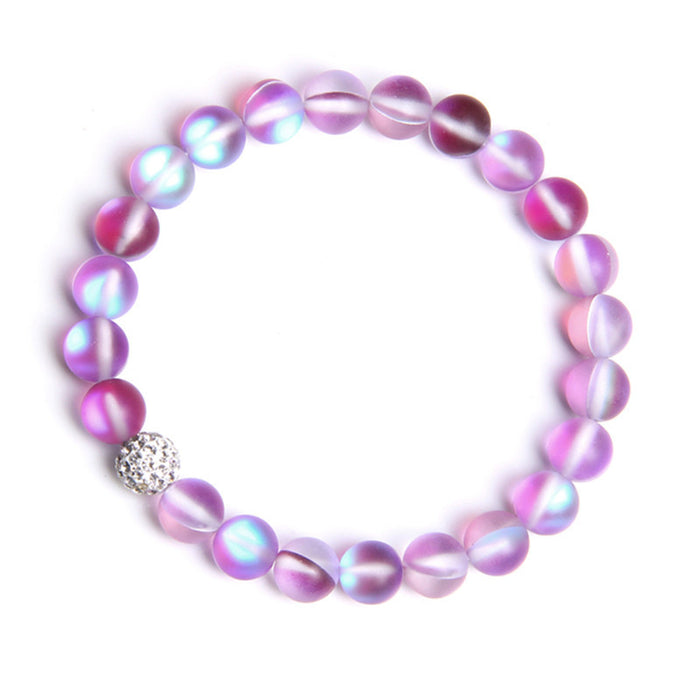 Wholesale Multicolor Moonstone Crystal Bracelet Shambhala Ball Gem Beads Beads JDC-BT-HanY001