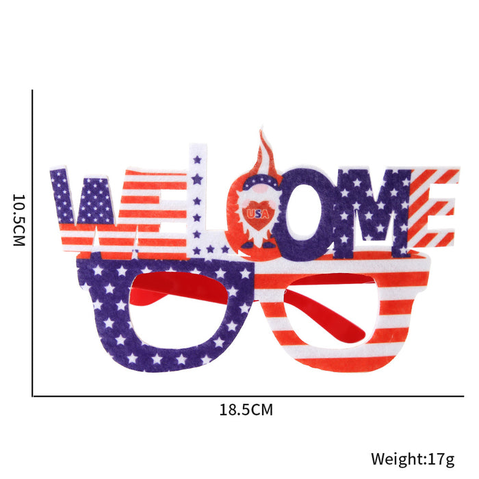 Wholesale 4th of July Independence Day Glasses American National Day Party Flag Glasses Frames JDC-SG-BaoF001
