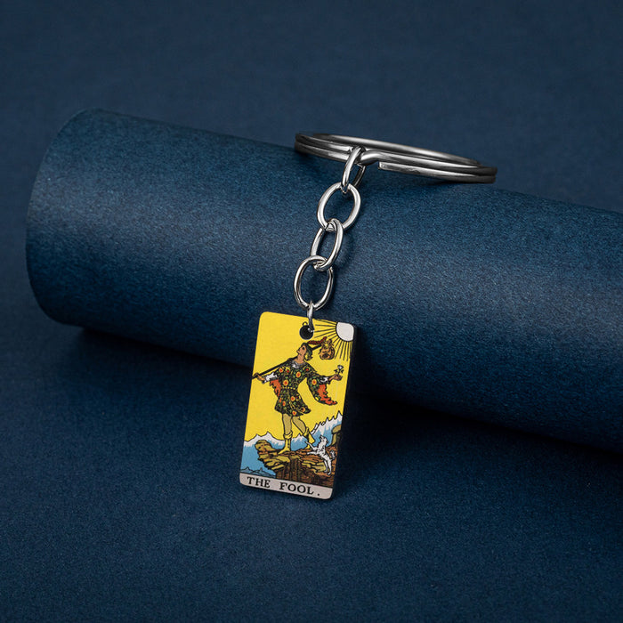 Wholesale Tarot Color Stainless Steel Keychain MOQ≥2 JDC-KC-HuanYu003