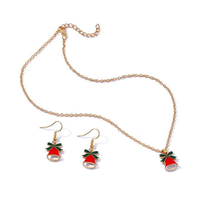 Wholesale Necklaces Alloy Christmas Collection Necklace Earrings Set MOQ≥2set JDC-NE-KaiWei005