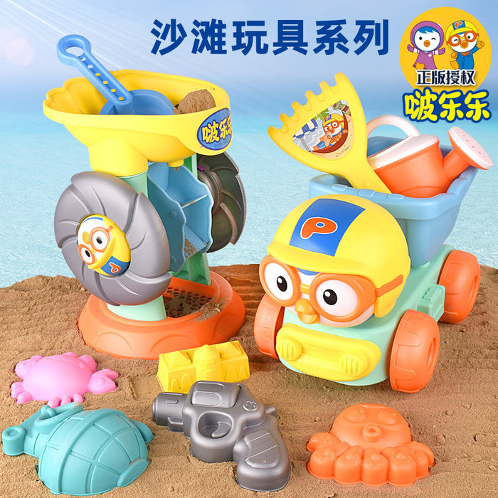 Wholesale Toys Kids Beach Toys Beach Bucket Hourglass Tool Set JDC-FT-WeiL003