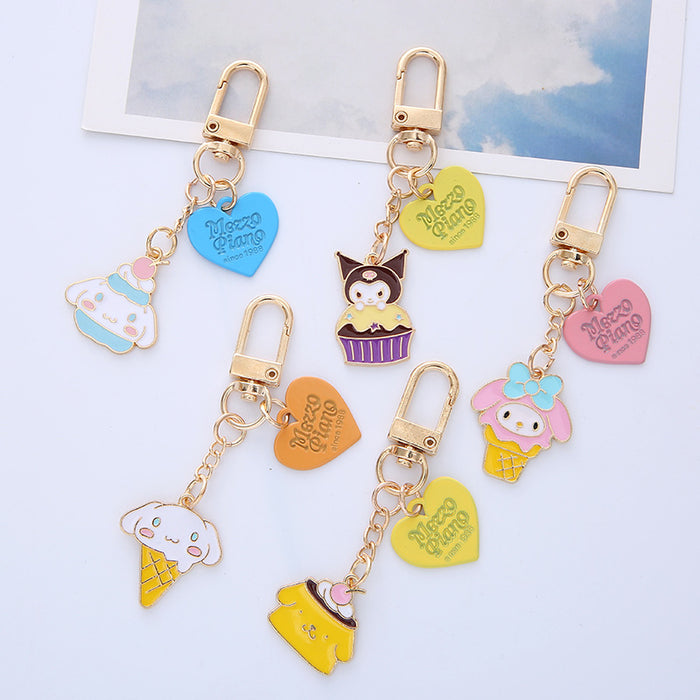 Wholesale Keychain Zinc Alloy Cute Puppy Cake Love Pendant MOQ≥2 (S) JDC-KC-ARui010