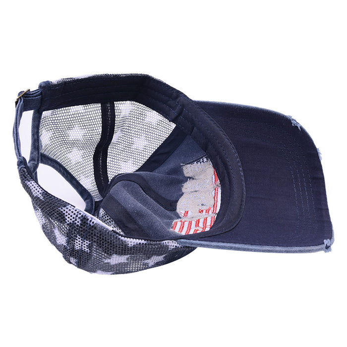 Capas de béisbol de cola de caballo bordada de agujeros bordados MOQ≥2 JDC-FH-WENR008