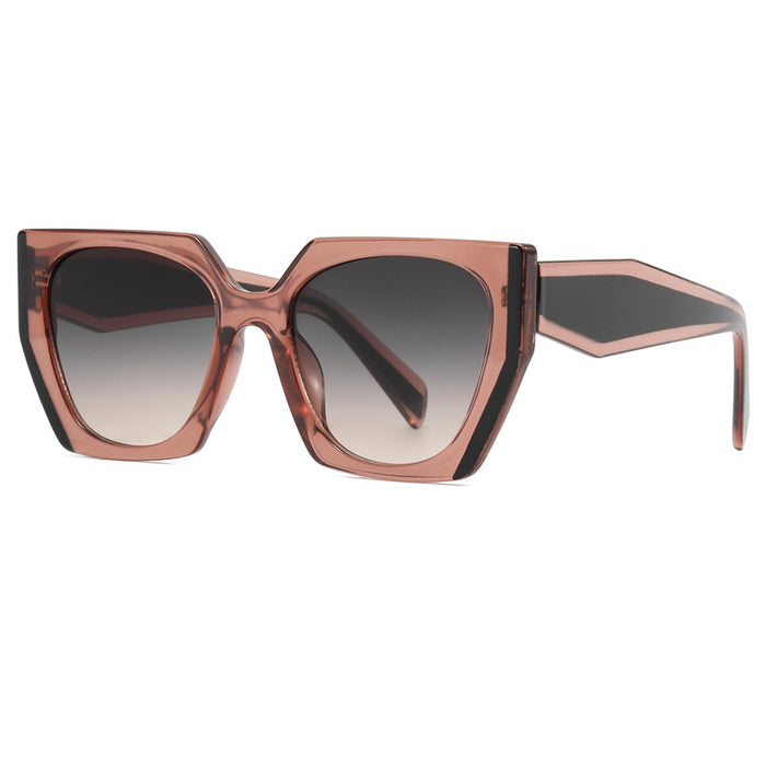 Wholesale Sunglasses AC Colorblock Rough Frame Square JDC-SG-ZheT012