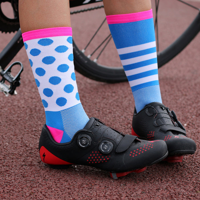Wholesale Sock Nylon Cycling Socks Cycling Moisture Wicking Mid Tube JDC-SK-QiT003