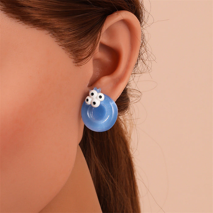 Wholesale Earrings Acrylic Cute Small Cartoon Fun Stud Earrings JDC-ES-GuTe038