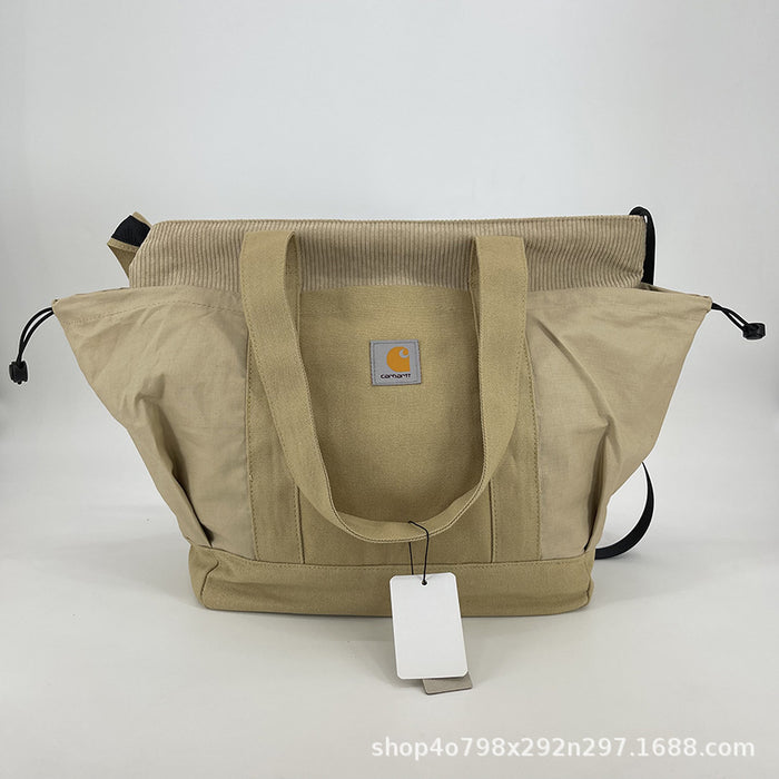 Wholesale Shoulder Bag Oxford Cloth Classic Patchwork Corduroy Drawstring Tooling Diagonal Span (F) JDC-SD-Ziming006