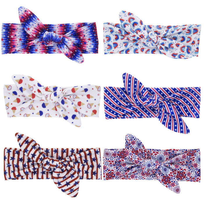 Wholesale 4th of July Independence Day Kids Elastic Headband Baby Print JDC-HD-QiuN001