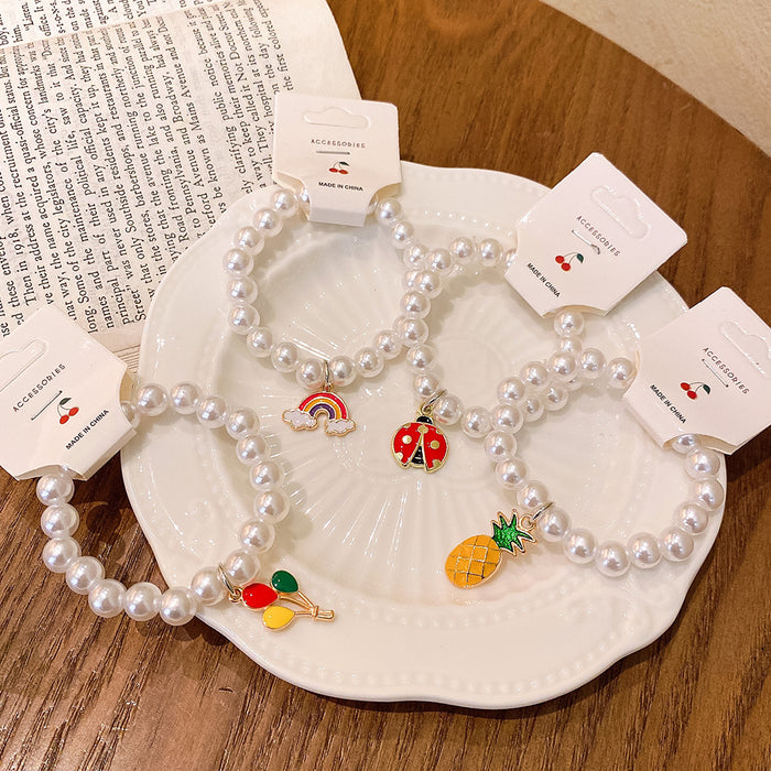 Wholesale Children's Bracelet Pearl Bracelet Ocean Style Alloy Princess Bracelet JDC-BT-Duor002