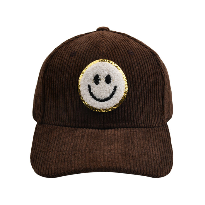 Wholesale Hat Acrylic Corduroy Smiley Baseball Cap JDC-FH-JinX003