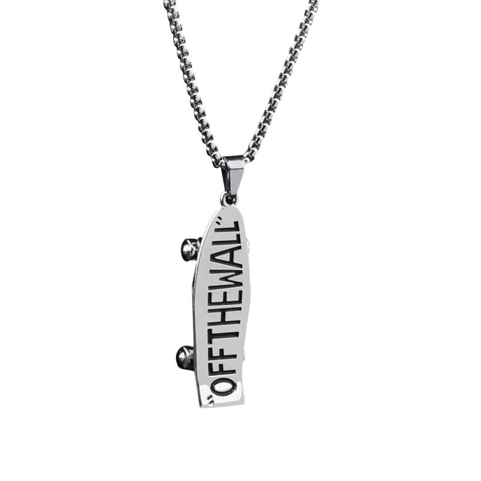 Wholesale Titanium Steel Sweater Chain OFFTHEWALL Letter Fashion Necklace JDC-NE-leisuo001