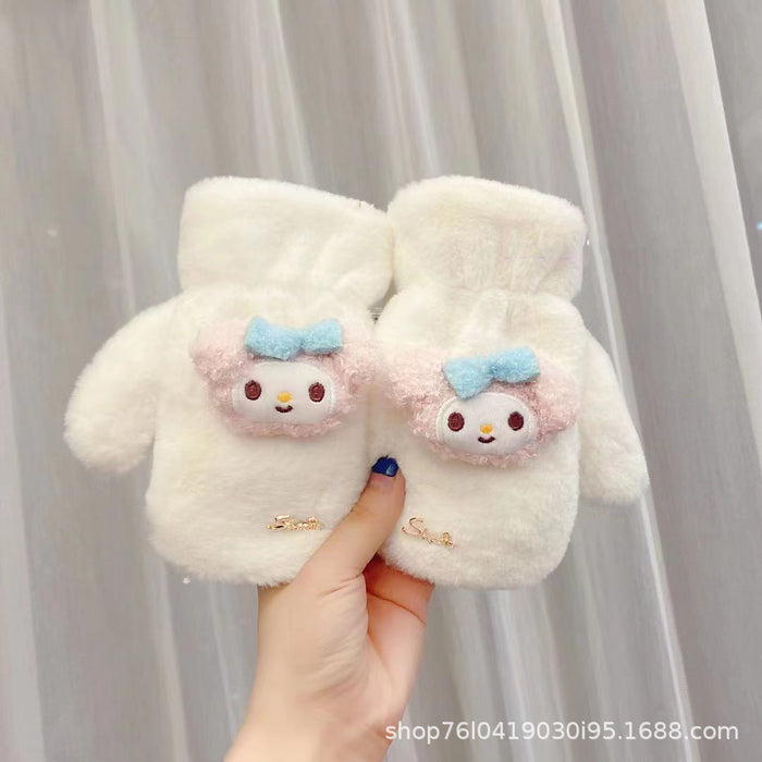Wholesale Gloves Flannel Cute Cartoon Children's Warm Hanging Neck MOQ≥2 (S) JDC-GS-JunR002