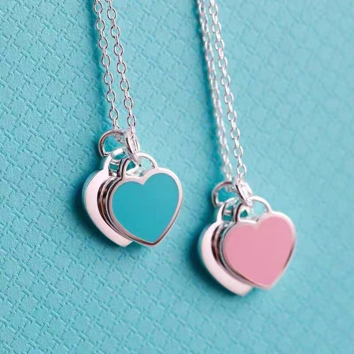 Wholesale Necklaces Copper Heart Drip Enamel JDC-NE-DingR008