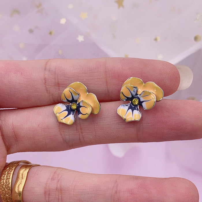 Wholesale Earrings Alloy Super Fairy Retro Flower Stud Earrings JDC-ES-Nina008