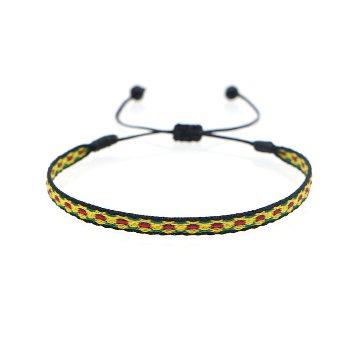 Wholesale Ethnic Wind Ribbon Pure Hand Woven Bracelet JDC-BT-HeY019