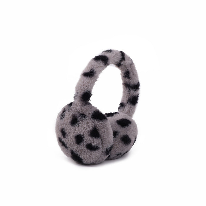 Al por mayor a orejero peluche leopardo engrosamiento de la impresión invernal jdc-ef-zhengl001