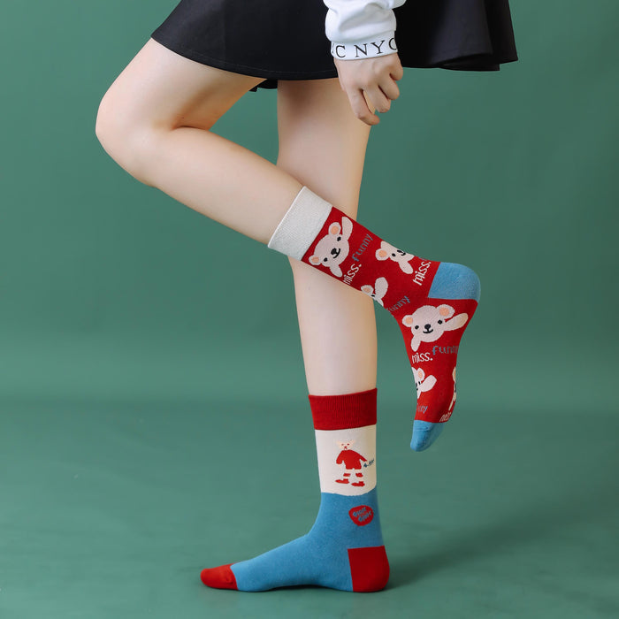Calcetines de moda al por mayor calcetines altos calcetines creativos de dibujos animados JDC-SK-Mianzu003
