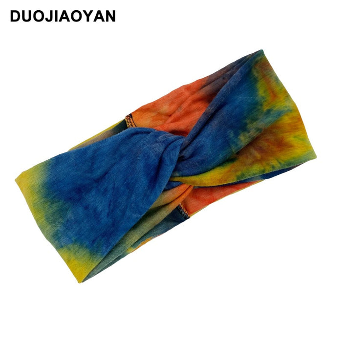 Color al por mayor Tie Dye Cruz ancho de tela de borde de borde MOQ≥3 JDC-HD-JIAOY010
