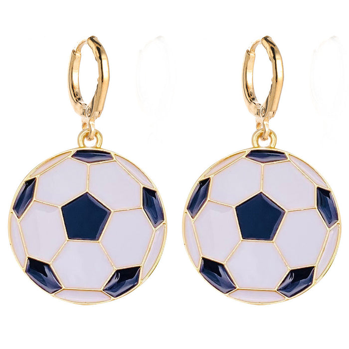 Wholesale Earrings Alloy Enamel World Cup Soccer World Cup Soccer JDC-ES-Chengy025