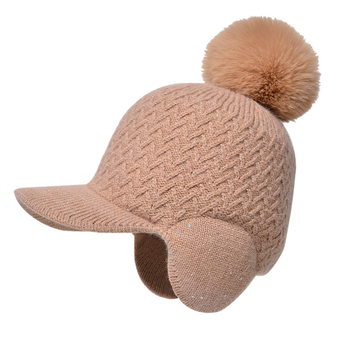 Wholesale Hat Rabbit Hair Blend Thickened Peaked Ear Guards MOQ≥2 JDC-FH-BG015
