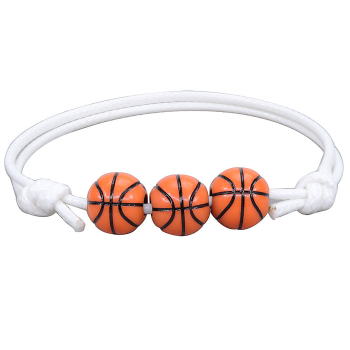 Wholesale Bracelet Basketball Baseball Wax Thread Braided Tennis Rugby Bracelet MOQ≥2 JDC-BT-Yiye026