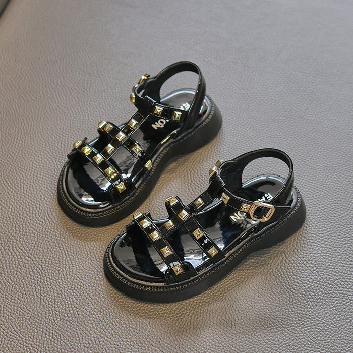 Zapatos para niños al por mayor Sandalias de verano Moda Rivet Romano Zapatos JDC-SD-XHXL003
