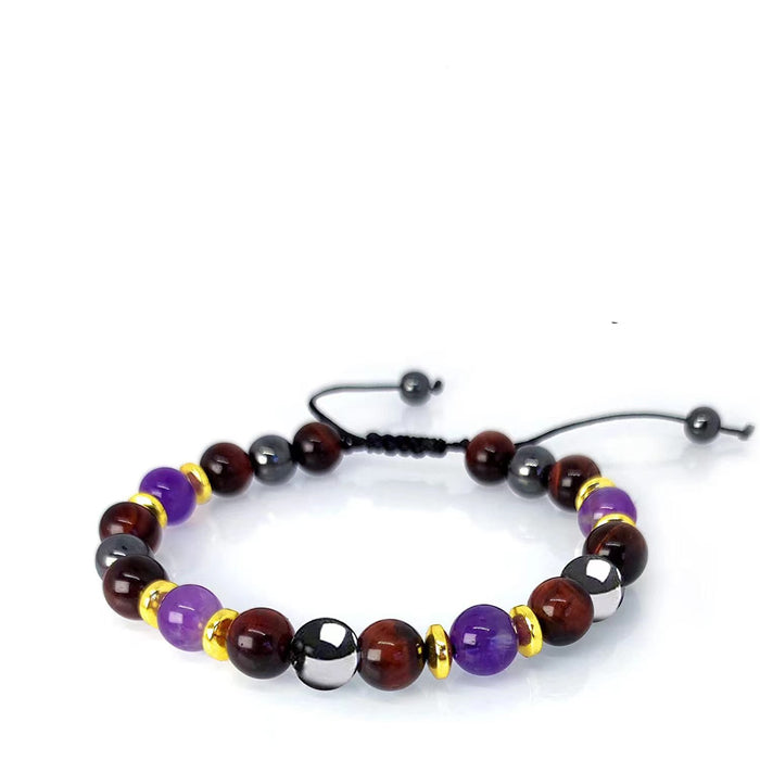 Wholesale Bracelet Natural Stone Tiger Eye Black Gallstone Braided Beads Necklaces Set MOQ≥2 JDC-BT-YuJ001