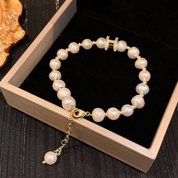 Wholesale Bracelet Pearl Diamond Premium Bracelet MOQ≥2 JDC-BT-WeiM001