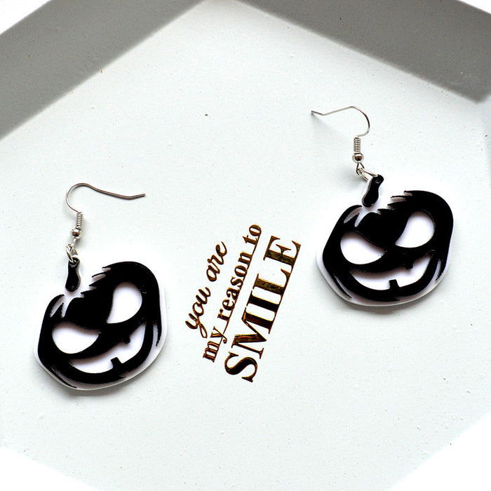 Wholesale Earrings Acrylic Halloween Skull Ear Hooks JDC-ES-Xienuo018