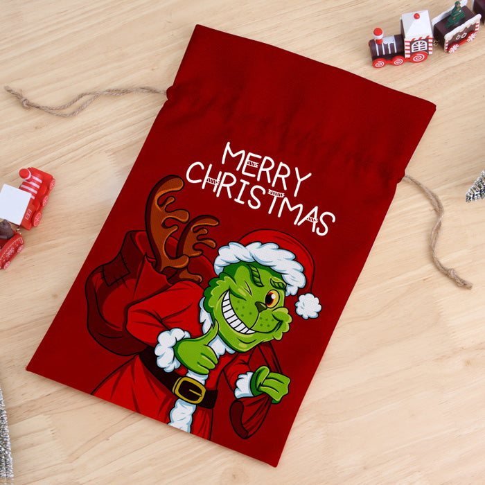 Wholesale Jewelry Wrapping Cloth Christmas Sack Cartoon Gift Bag JDC-JP-HB004