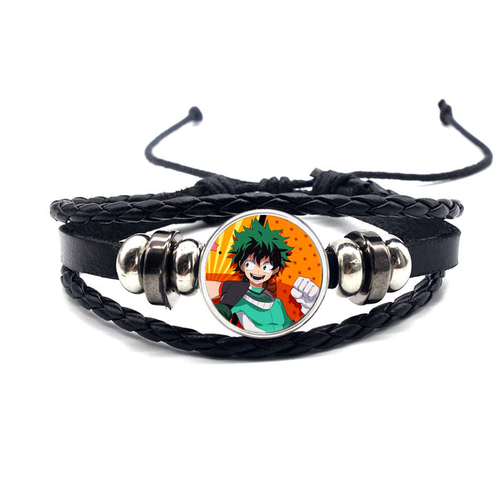 Wholesale Accessories Leather Bracelet Braided Adjustable MOQ≥2 (M) JDC-BT-YanY015