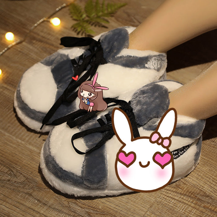 Wholesale Slippers Spoof Big Cotton Slippers Fat Head Plush Shoes JDC-SP-DuoLA001