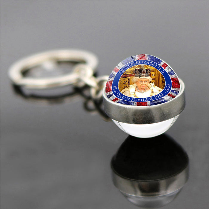 Wholesale Keychains Zinc Alloy Glass Queen Elizabeth II Souvenir JDC-KC-JiaY011
