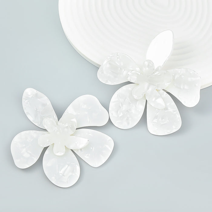 Wholesale Flower Earrings Acetate Sheet JDC-ES-JL1095