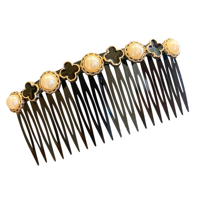 Wholesale pearl hair comb insert comb broken hair finishing artifact hair clip back head clip JDC-HC-tengZ003
