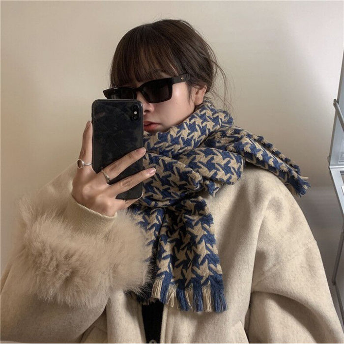 Wholesale Scarf Imitation Cashmere Winter Warmth Cold Protection JDC-SF-Chand013
