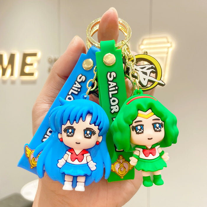 Wholesale Keychains For Backpacks Sailor Moon Cartoon Key Chain Couple Bag Ornament MOQ≥2 JDC-KC-YDao028