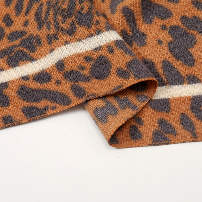 Bufanda al por mayor de faux cachemira leopardo damas calientes engrosado jdc-sf-jiaw001