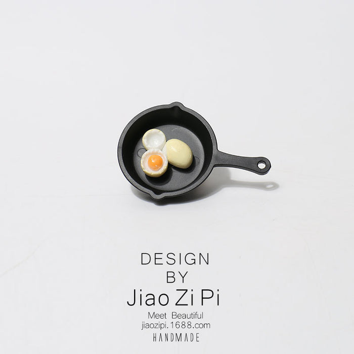 Wholesale Hair Clips Resin 3D Omelette Pan JDC-HC-JZP004