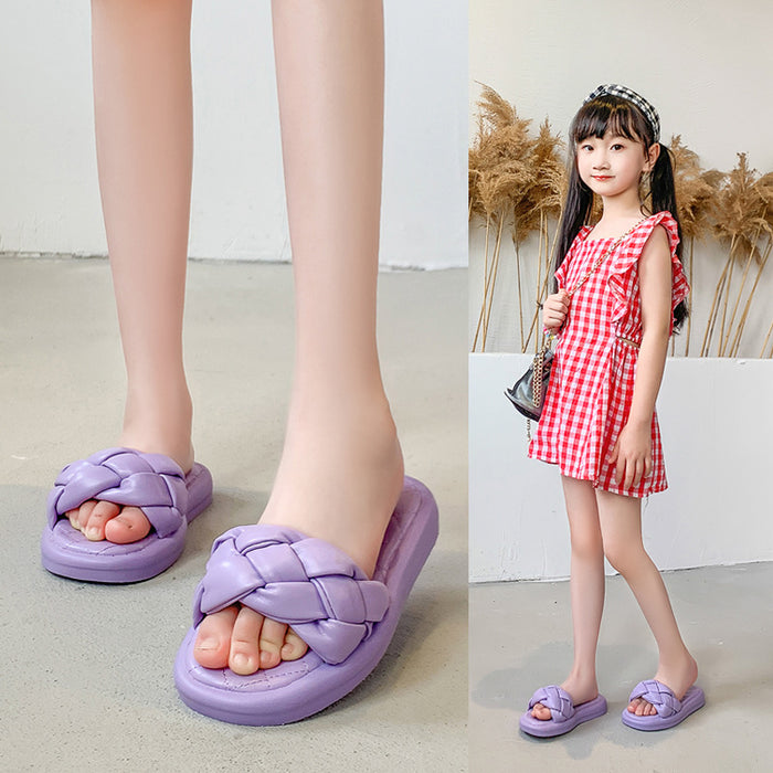 Wholesale summer new children's woven fashion casual shoes for girls JDC-SD-XHXL001